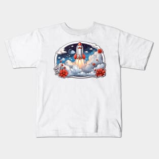 Cloudbound Rocketry: A Coloring Extravaganza (144) Kids T-Shirt